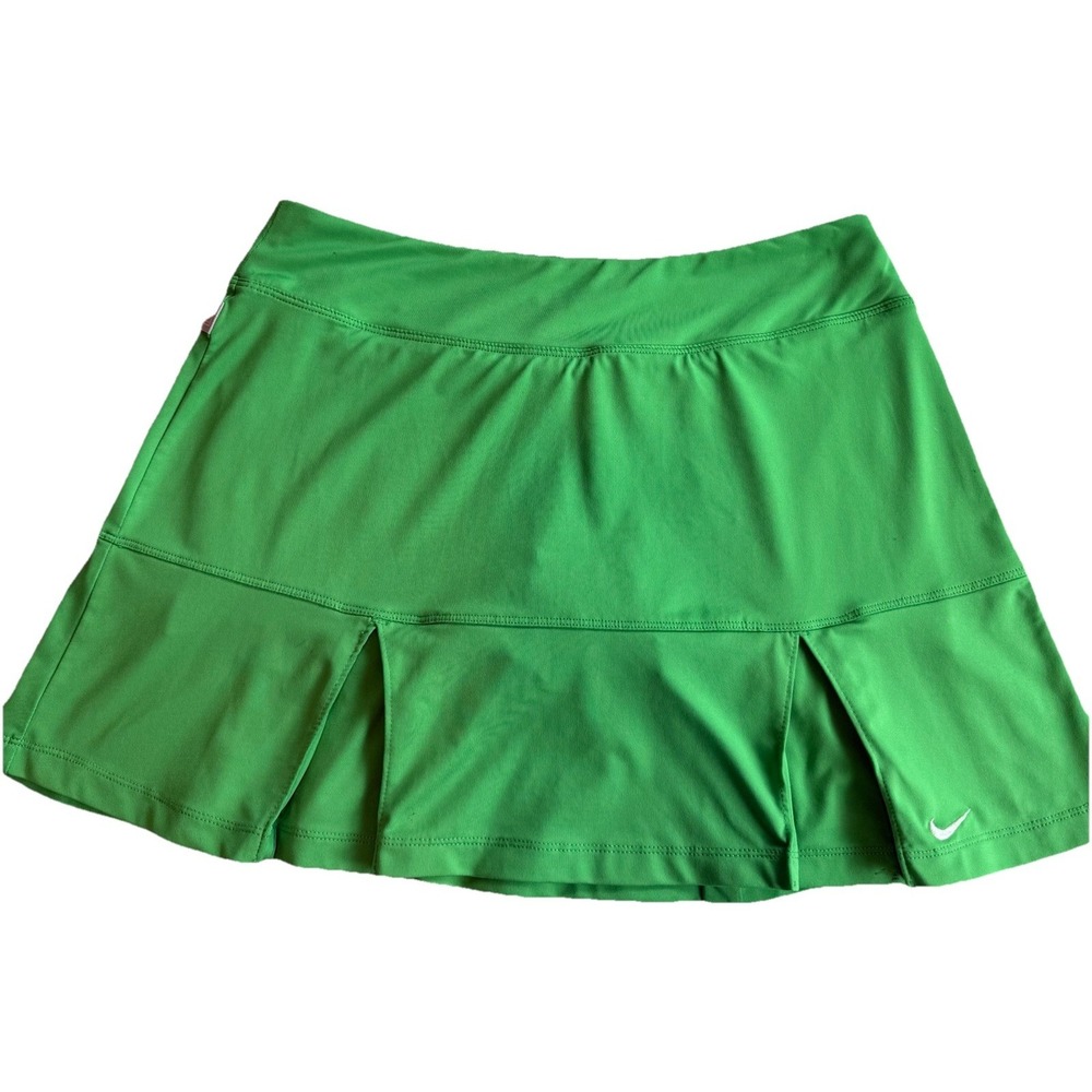 Nike Dri Fit Kelly Green Pleated Tennis Golf Skort Size M Activewear Tennis Golf